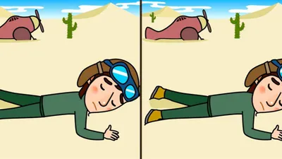 Tes IQ: Uji Daya Ingatmu dengan Temukan 3 Perbedaan pada Gambar Pilot di Gurun dalam Waktu 11 Detik!