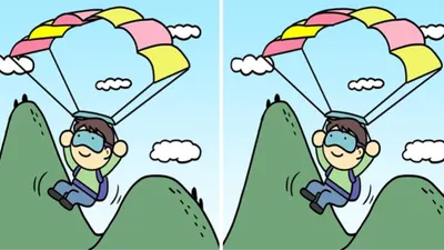 Tes IQ: Temukan 3 Perbedaan dari Gambar Paralayang Ini