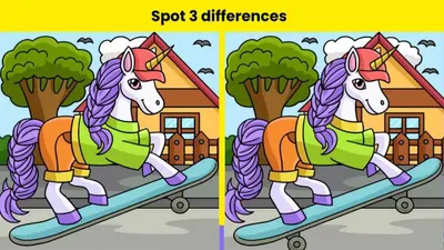 Tes IQ: Temukan 3 Perbedaan dari Gambar Unicorn