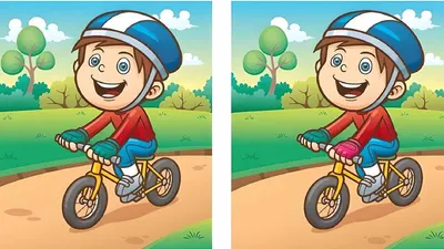 Tes IQ: Uji Kemampuan Observasimu dengan Temukan 4 Perbedaan pada Gambar Anak Naik Sepeda dalam Waktu 12 Detik