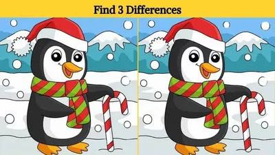 Tes Ilusi Optik: Temukan 3 Perbedaan pada Gambar Penguin Ini