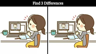 Tes Ilusi Optik: Temukan 3 Perbedaan pada Gambar Gadis di Video Call  Ini