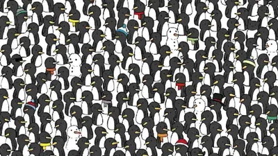 Tes Ilusi Optik: Temukan 3 Kucing di Antara Penguin dalam 10 Detik, Awas Jangan Sampai Terkecoh!