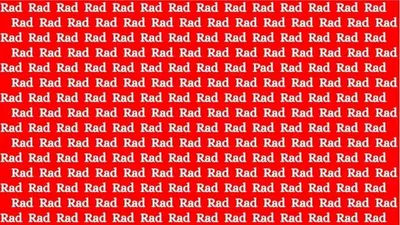 Tes ilusi optik ini akan menguji mata kamu untuk menemukan kata Pad di antara kumpulan Rad.