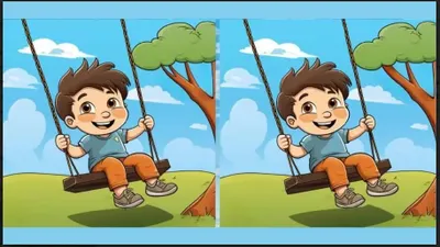 Tes IQ: Suka Teka-teki? Temukan 3 Perbedaan dari Gambar Anak Bermain Ayunan untuk Uji Kemampuan Observasi