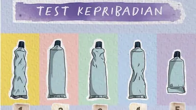 Ilustrasi tes kepribadian dilihat dari cara seseorang menekan pasta gigi.