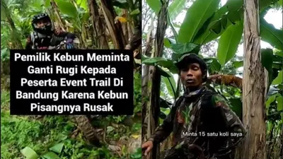 Viral Pemilik Kebun Minta Ganti Rugi pada Peserta Event Trail karena Kebun Pisangnya Rusak