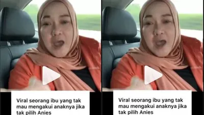 Viral Seorang Ibu Tak Mau Akui Anaknya Jika Tak Pilih AMIN di Pilpres 2024, Banjir Komentar Warganet