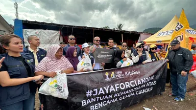 HIPMI Jaya Salurkan Bantuan Sosial untuk Korban Bencana Gempa Cianjur