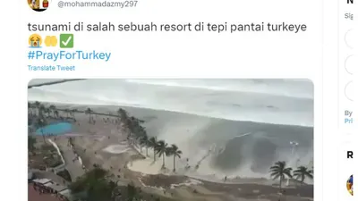 Heboh! Beredar Video Tsunami di Salah Satu Resort Tepi Pantai Turki, Asli atau Palsu? Cek Faktanya di Sini!