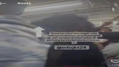 Pencuri di Gerbong KRL Tujuan Bekasi Sempat Diamuk Anker