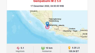 BREAKING NEWS! Gempa Magnitudo 5.1 Guncang Sumur Banten, Hati-hati Gempa Susulan