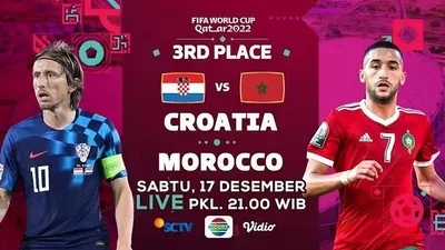 Link Streaming Kroasia vs Maroko Malam Ini, Perebutan Juara Ketiga Piala Dunia 2022, Simak Klik di Sini!