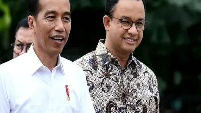 Presiden Jokowi dan Anies Baswedan 