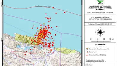 Sejak awal tahun 2023 masyarakat Jayapura diguncang dengan gempa bumi merusak pertama dengan kekuatan Magnitudo 4,9.