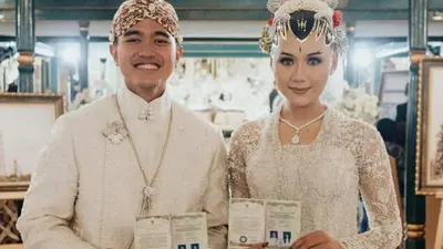 Sejumlah pejabat negara terlihat menghadiri akad pernikahan Kaesang Pangarep dan Erina Gudono.
