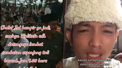 Warga Palembang Salat Idul Fitri Terlambat