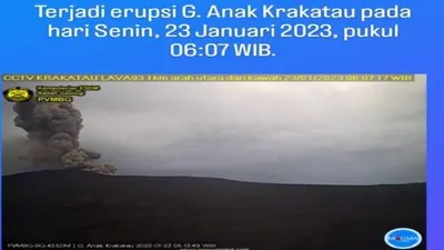 Hari Ini Gunung Anak Krakatau Berkali-kali Erupsi, Masyarakat Diimbau Beraktivitas dalam Radius Ini