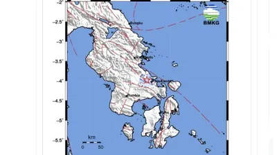 Terkini dari BMKG, terjadi gempa berkekuatan 3,4 magnitudo yang mengguncang Sampara, Kabupaten Konawe.