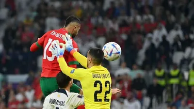 Sundulan En-Nesyri yang membuat Maroko masuk Semi Final Piala Dunia 2022 