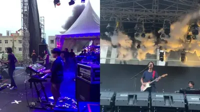 konser fiersa besari di pekanbaru terpaksa dihentikan karena adanya ledakan genset dan lighting lampu