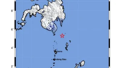 Gempa Bumi 5.0 Guncang Pulau Talaud Sulawesi Utara
