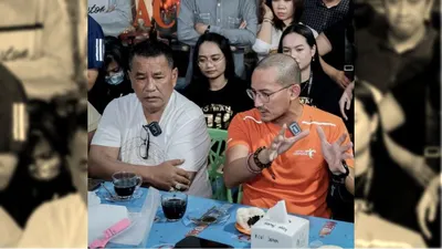 Sandiaga Uno saat bertamu dengan Hotman Paris Hutapea.