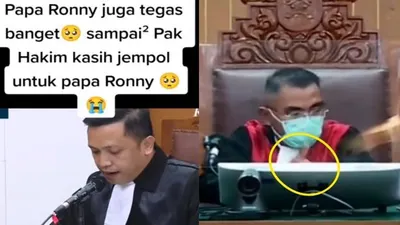 Viral! Video Hakim Diduga Acungkan Jempol Kepada Ronny Talapessy Saat Bacakan Pledoi Eliezer, Apa Maksudnya?