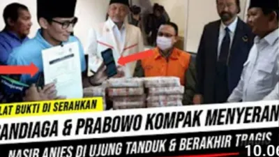 GEGER! Prabowo Subianto Kerja Sama Dengan Sandiaga Uno Serang Anies Baswedan, Upaya Penjegalan? Cek Faktanya