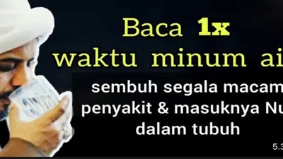 Kesehatan Kian Menurun? Coba Baca Doa Ini Cukup 1 Kali Saat Minum, Niscaya 1000 Macam Penyakit Hilang