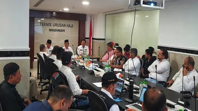 Pembekalan bagi para juru masak pada penyedia katering jemaah, di Madinah