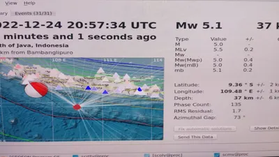 Gempa bumi 5,1 M mengguncang Kebumen, Minggu pagi 25 Desember 2022