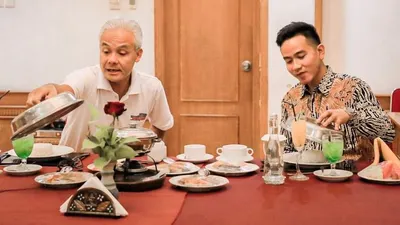 Ganjar Pranowo dan Gibran Rakabuming Dinner  bersama
