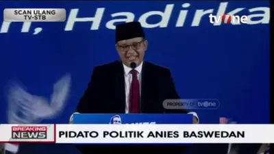 Anies Baswedan Ketika Lakukan Pidato Politik 