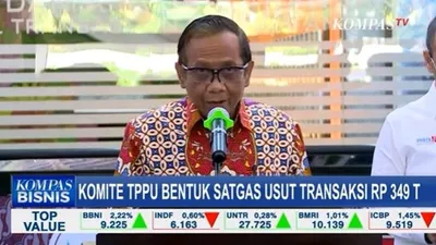 Mahfud MD menjelaskan terkait dengan dibentuknya komite khusus guna mengusut transaksi janggal Rp 349T.