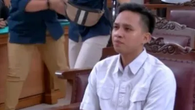 Richard Eliezer saat sedang menjalani sidang vonis atas kasus pembunuhan berencana terhadap Brigadir J.(Tangkap Layar YouTube KOMPASTV)