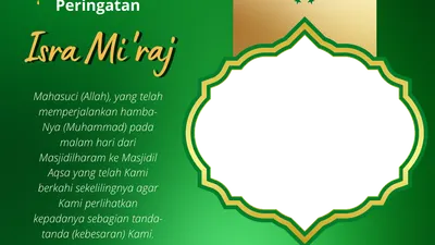 20 Link Twibbon Peringatan Isra Miraj 1444H 2023 Punya Desain Simple Dengan Nuansa Islami.(Twibbonize.com)