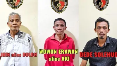 Tampang tersangka pembunuhan berantai, Wowon CS