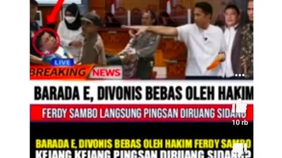 Bharada E Divonis Bebas oleh Hakim Bikin Ferdy Sambo Kejang dan Pingsan di Ruang Sidang, Bagaimana Faktanya?