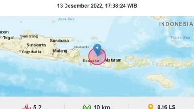 Gempa menguncang Bali pada 13 Desember 2022