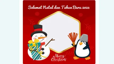 Twibbon Natal dan Tahun Baru 2023.