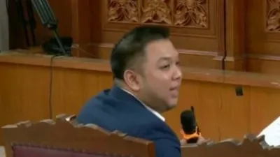 Jubir RKUHP Albert Aries saat menjadi saksi sidang untuk terdakwa Richard Eliezer