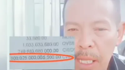 Seorang pria asal Kalimantan Selatan pamer saldo tabungan mencapai Rp 500 triliun
