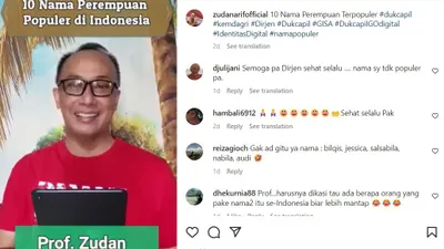 Ini 10 Nama Laki-laki dan Perempuan Terpopuler di Indonesia: Ada Nama Kamu Gak?