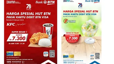 Rayakan HUT KE-73 BTN Tebar Diskon, Catat Tanggal dan Cek Merchantnya Sekarang di Sini