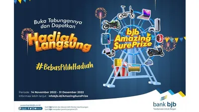 Akhir Tahun Nabung di bank bjb, Banyak Pilihan Hadiah Langsung