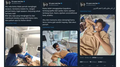 Jonathan Latumahina menuliskan pesan menyentuh tersebut untuk David Ozora pada akun Twitter pribadinya @seeksixsuck.