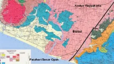 Gempa bumi tektonik mengguncang wilayah Bantul, Yogyakarta Senin, 9 Januari 2023 diduga akibat aktifitas Sesar Opak.
