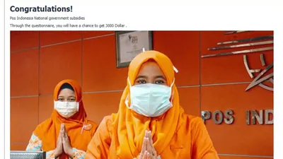 Website Tiruan PT Pos Indonesia yang Bagikan Subsidi Pemerintah Senilai 2 Juta Rupiah, Jangan Asal Klik!