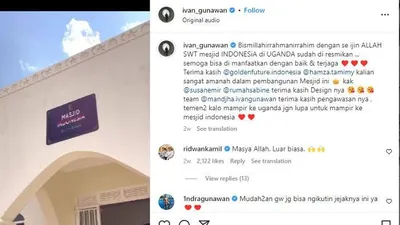 Banjir Pujian, Ivan Gunawan Bagun Masjid dan Sumur di Uganda, Warganet: Masya Allah, Luar Biasa!